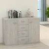 Image de Buffet Gris Béton 88x30x65 Cm Bois D'ingénierie Vidaxl