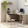 Image de Bureau D'angle En Forme De L Gris Béton Bois D'ingénierie Vidaxl