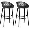 Image de Chaises De Bar Lot De 2 Noir Vidaxl