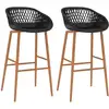 Image de Chaises De Bar Lot De 2 Noir Vidaxl