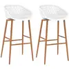 Image de Chaises De Bar Lot De 2 Blanc Vidaxl