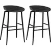 Image de Chaises De Bar Lot De 2 Noir Vidaxl