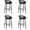 Image de Chaises De Bar Lot De 4 Noir Vidaxl