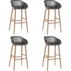 Image de Chaises De Bar Lot De 4 Gris Vidaxl