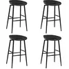 Image de Chaises De Bar Lot De 4 Noir Vidaxl