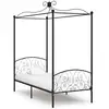 Image de Cadre De Lit À Baldaquin Sans Matelas Noir Métal 90x200 Cm Vidaxl