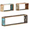 Image de Ensemble D'étagère Cube 3 Pcs Bois Solide De Récupération Vidaxl