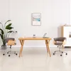 Image de Chaise Pivotante À Manger Taupe Bois Courbé Et Tissu Vidaxl
