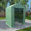 Image de vidaXL Serre avec Etagères Abri Plantes Serre à Fleurs Serre à Plantes Légumes Jardin Résistant à la Rouille Extérieur Acier 48167