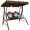 Image de vidaXL Balancelle pour enfants Marron 115x75x110 cm Tissu