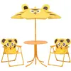 Image de Ensemble De Bistro Avec Parasol Pour Enfants 3 Pcs Jaune Vidaxl