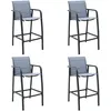 Image de Chaises De Bar De Jardin Lot De 4 Gris Txtilène Vidaxl