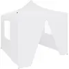 Image de Tente De Réception Pliable Avec 4 Parois 3x3 M Acier Blanc Vidaxl