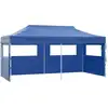 Image de Tente De Réception Pliable Avec 4 Parois 3x6 M Acier Bleu Vidaxl