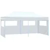 Image de Tente De Réception Pliable Avec 4 Parois 3x6 M Acier Blanc Vidaxl