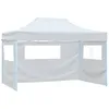 Image de Tente Pliable De Réception Avec 3 Parois 291x413x315 Cm Blanc Vidaxl