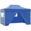 Image de Tente De Réception Pliable Avec 4 Parois 3x4 M Acier Bleu Vidaxl