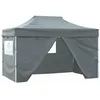 Image de vidaXL Tente de Réception Pliable avec 4 Parois Tonnelle dExtérieur Chapiteau de Jardin Belvédère Voyage de Camping 48897