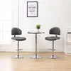 Image de Tabourets De Bar Lot De 2 Gris Similicuir Vidaxl