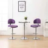 Image de Tabourets De Bar Lot De 2 Violet Similicuir Vidaxl