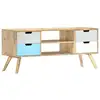 Image de Meuble Tv 110x35x48 Cm Bois De Manguier Massif Vidaxl