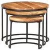 Image de Vidaxl tables gigognes 3 pcs bois d'acacia massif 286185