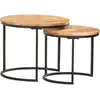 Image de Tables Gigognes 2 Pcs Bois D'acacia Massif Vidaxl