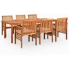 Image de Ensemble de mobilier à dîner dextérieur 7 pcs en acacia massif avec coussins - vidaXL