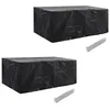 Image de vidaXL Housses de salon de jardin 2 pcs Rotin 10 oeillets 229 x 113 cm