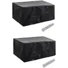Image de Housses De Salon De Jardin 2 Pcs Rotin 8  illets 180 X 140 Cm Vidaxl