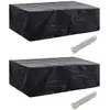 Image de Housses De Salon De Jardin 2 Pcs Rotin 10  illets 300 X 140 Cm Vidaxl