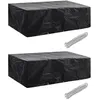 Image de vidaXL Housses de salon de jardin 2 pcs Rotin 10 oeillets 300 x 140 cm