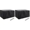 Image de vidaXL Housses de salon de jardin 2 pcs 8 oeillets 180x70x90 cm