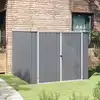 Image de Abri De Jardin Gris 195x198x159 Cm Métal Galvanisé Vidaxl