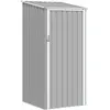 Image de Abri De Jardin Gris 87x98x159 Cm Acier Galvanisé Vidaxl