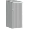 Image de vidaXL Abri de Jardin Hangar de Stockage dOutils Cabane de Jardin Abri de Rangement Cabane à Outils Extérieur Gris 46290