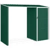 Image de vidaXL Abri à Bois de Jardin Hangar de Stockage dOutils Abri de Rangement Remise en Rondins Cabane Extérieur Vert 46293