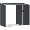 Image de Abri À Bois De Jardin Anthracite 245x98x159 Cm Acier Galvanisé Vidaxl