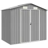 Image de vidaXL Abri de jardin Gris 205x129x183 cm Métal galvanisé 46298