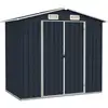 Image de Abri De Jardin Anthracite 205x129x183 Cm Acier Galvanisé Vidaxl