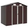 Image de Abri De Jardin Marron 205x129x183 Cm Métal Galvanisé Vidaxl