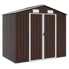 Image de vidaXL Abri de jardin Marron 205x129x183 cm Métal galvanisé 46300