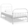 Image de vidaXL Cadre de lit sans matelas blanc métal 90x200 cm 284492