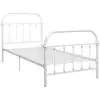 Image de Vidaxl cadre de lit sans matelas blanc métal 90x200 cm cadre 1 personne