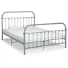 Image de Cadre De Lit Sans Matelas Gris Métal 120x200 Cm Vidaxl