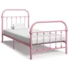 Image de vidaXL Cadre de lit sans matelas rose métal 90x200 cm 284510