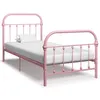 Image de vidaXL Cadre de lit sans matelas rose métal 100x200 cm 284511