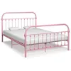 Image de Cadre De Lit Sans Matelas Rose Métal 120x200 Cm Vidaxl