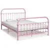 Image de Cadre De Lit Sans Matelas Rose Métal 140x200 Cm Vidaxl