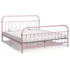 Image de Cadre De Lit Sans Matelas Rose Métal 180x200 Cm Vidaxl